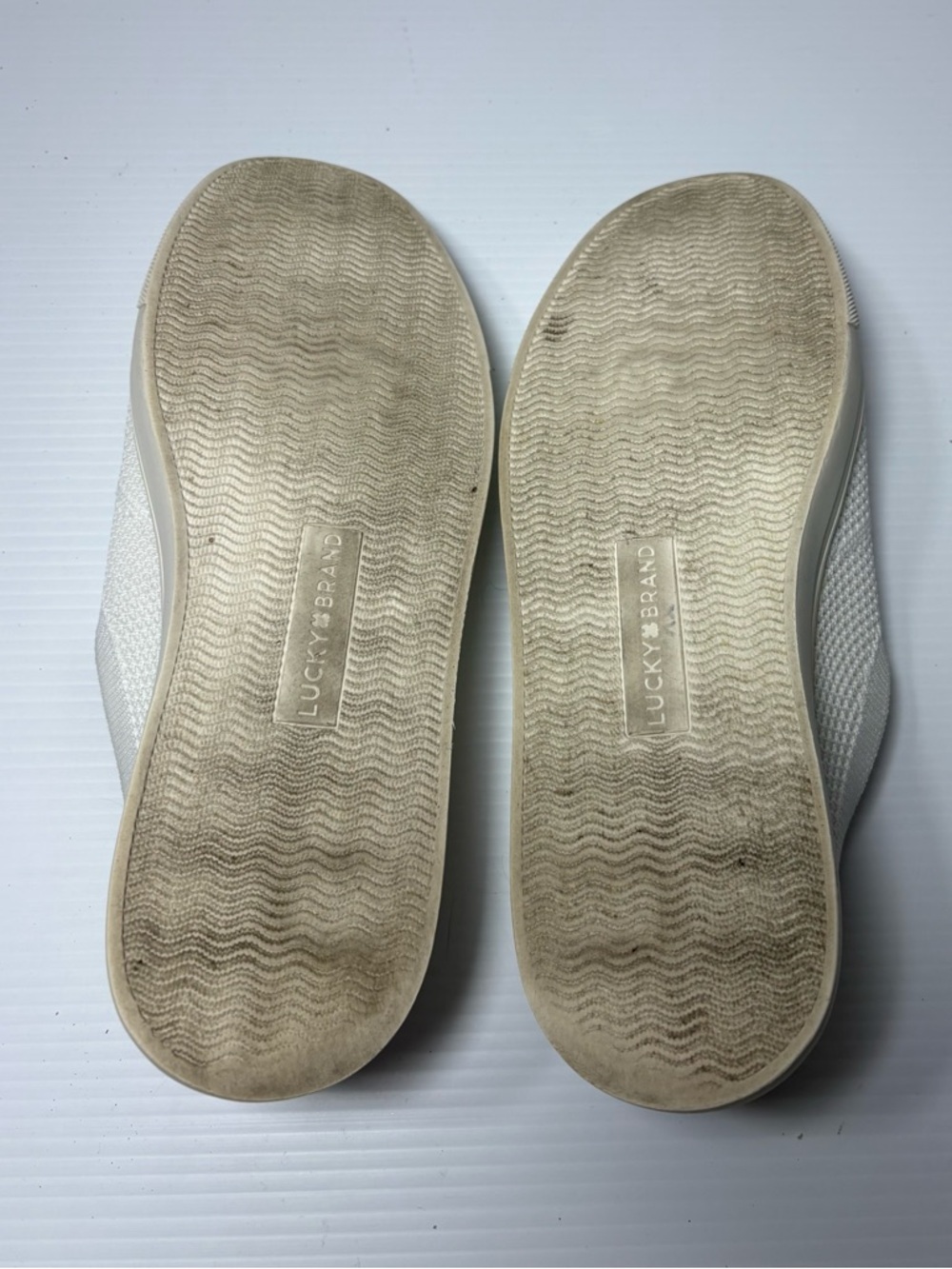 Lucky Brand Women’s Cream Slip-On Knit Loafers - Picture 3 of 4
